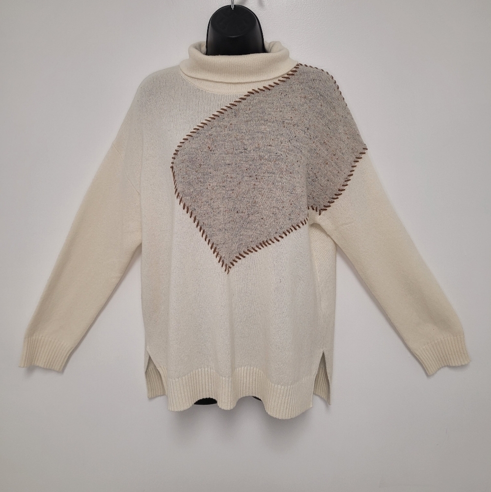 Zaket & Plover Merino Wool Blend Turtleneck Sweater sz L
